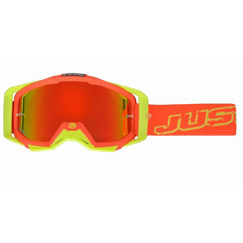 ANTIPARRA JUST1 IRIS NEON RED/YELLOW (MICA REPUESTO + TEAR OFF 8pcs)