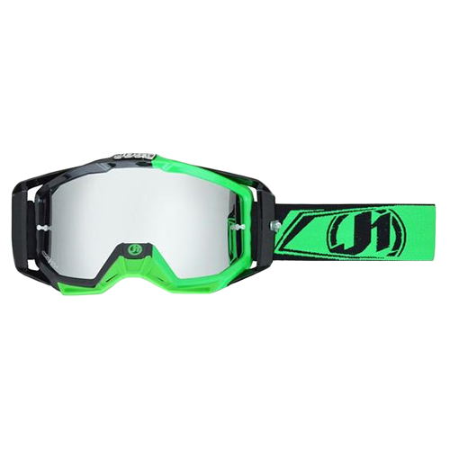 ANTIPARRA JUST1 IRIS CARBON FLUO GREEN (MICA REPUESTO + TEAR OFF 8pcs)