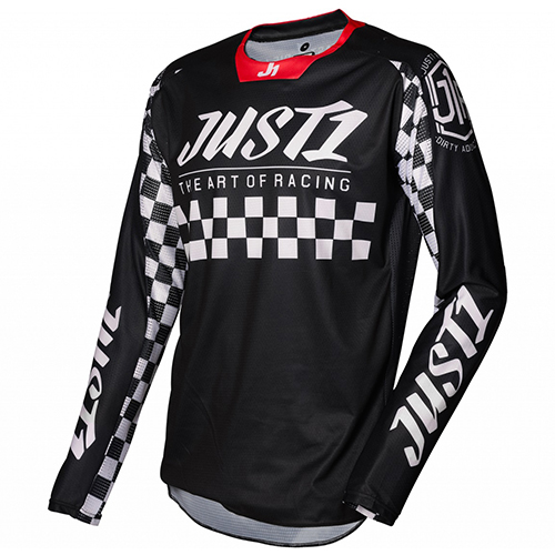 JERSEY (BUZO) MOTOCROSS JUST1 J-FORCE RACER BLACK/WHITE L