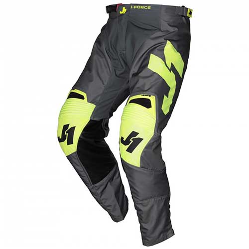 PANTALON MOTOCROSS JUST1 J-FORCE TERRA DARK GRAY/FLUO YELLOW S