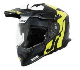 CASCO JUST1 J34 ADVENTURE CROSS TOUR FLUO YELLOW BLACK MATT S