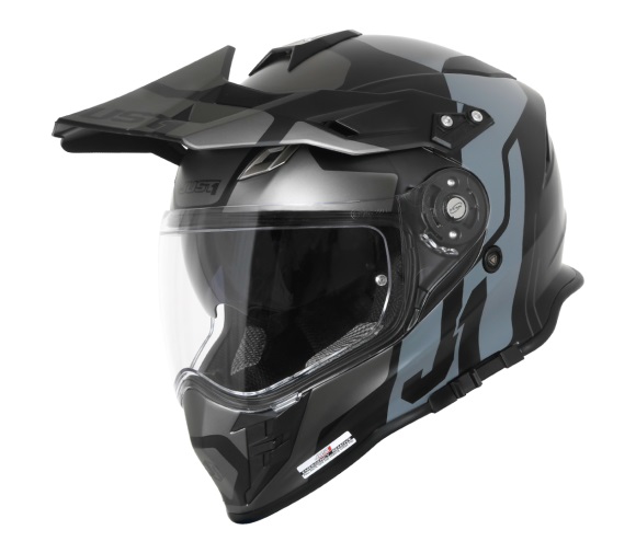 CASCO JUST1 J34 ADVENTURE CROSS TOUR TITANIUM BLACK MATT S