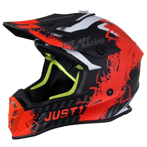 CASCO JUST1 J38 MASK FLUO ORANGE / TITANIUM / BLACK MATT XS