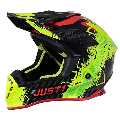 CASCO JUST1 J38 MASK FLUO YELLOW / RED / BLACK XS