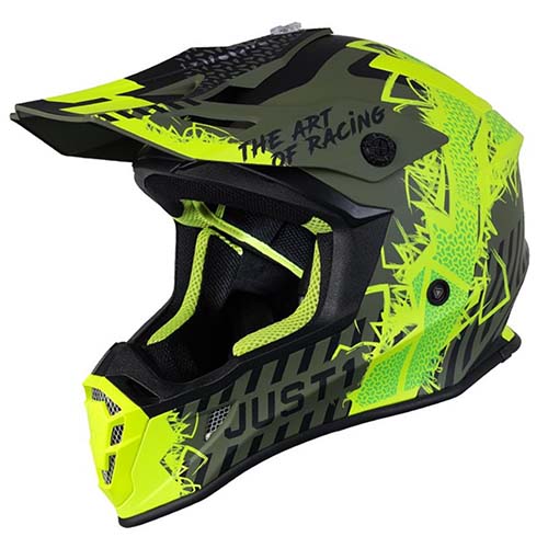 CASCO JUST1 J38 MASK FLUO YELLOW / BLACK / GREEN S