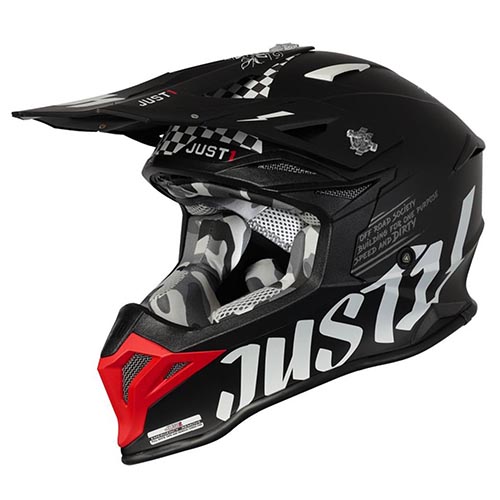 CASCO JUST1 J39 ROCK RED/WHITE/BLACK MATT S