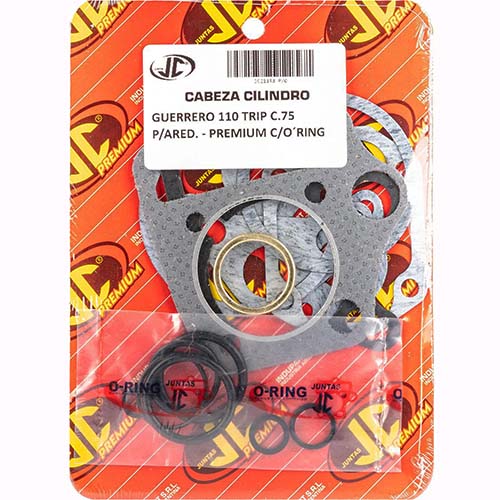 JUNTA TAPA DE CILINDRO GUERRERO 110 TRIP C.83 P/ARED. PREMIUM C/ORING JC (06441P/O)