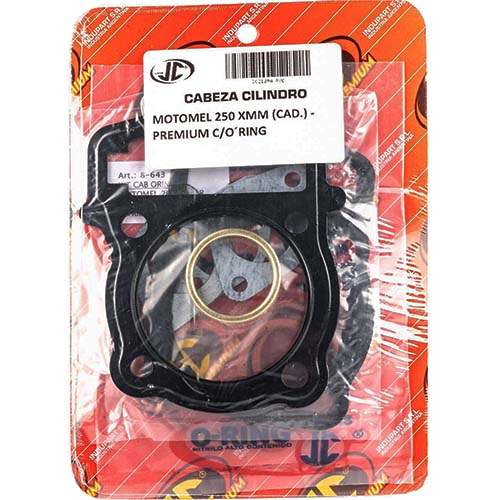 JUNTA TAPA DE CILINDRO MOTOMEL XMM 250 (CAD) PREM. ORING JC (21296P/O)