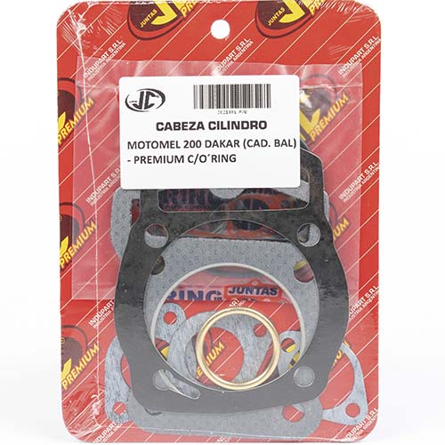 JUNTA TAPA DE CILINDRO MOTOMEL 200 DAKAR (CAD. BAL) PREMIUM C/O´RING JC (21331P/O)