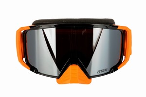 ANTIPARRA ESPEJADA MAX PRO RACE NARANJA/NEGRO (C/FUNDA)