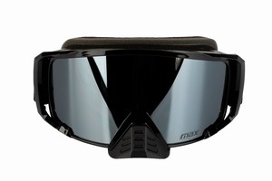 ANTIPARRA ESPEJADA MAX PRO RACE NEGRO (C/FUNDA)