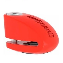 TRABA DISCO C/ALARMA 120db ONGUARD 8257 NARANJA FLUOR 6mm