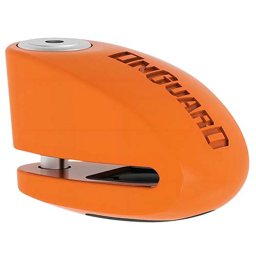 TRABA DISCO CON ALARMA 120DB 8262 10mm NARANJA FLUOR ONGUARD