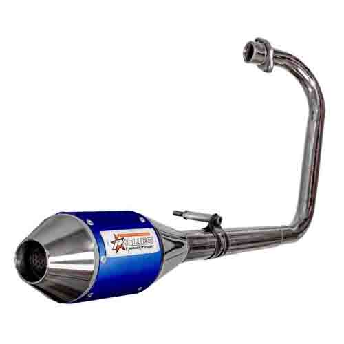 ESCAPE MOTO HONDA CG TITAN 150 ST2 SILEN ALUMINIO AZUL STYLE PAOLUCCI (EM150CG-23-C/S)