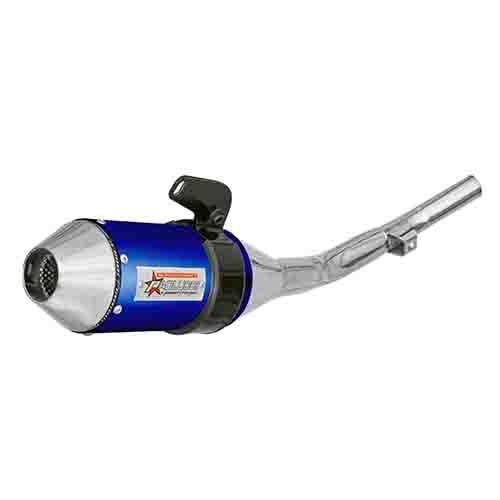 ESCAPE MOTO YAMAHA XTZ 125CC POR ARRIBA ST2 STYLE AZUL PAOLUCCI (EM125XTZ23-SUPAZ)