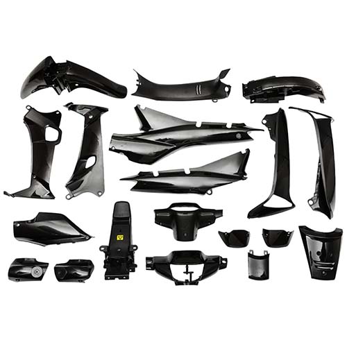 KIT CARENADO HONDA WAVE 110CC NEGRO 18 PZAS. 2006 AL 2002 PLASTICA VC (1085)