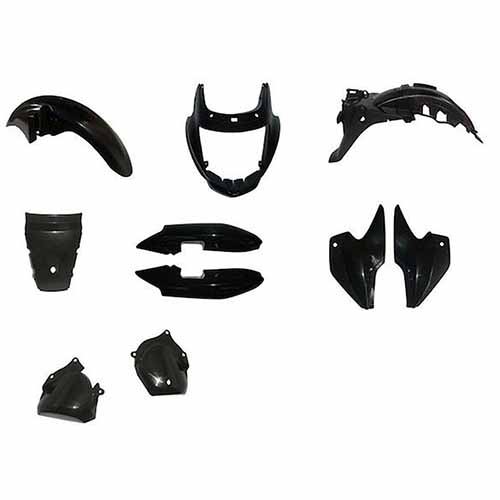 KIT CARENADO HONDA STORM 125CC NEGRO 10 PZAS. (FLEXIBLE) PLASTICA VC (1095)