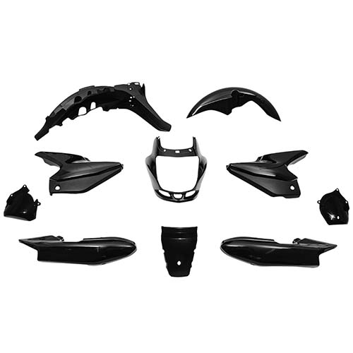 KIT CARENADO HONDA STORM 125CC NEGRO 10 PZAS. (FLEXIBLE) PLASTICA VC (1095)