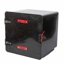 CAJA PARA DELIVERY 41X41X41 C/BASE EXTRAIBLE C/1 ESTANTE NEGRA PLASTICA VC (1097)