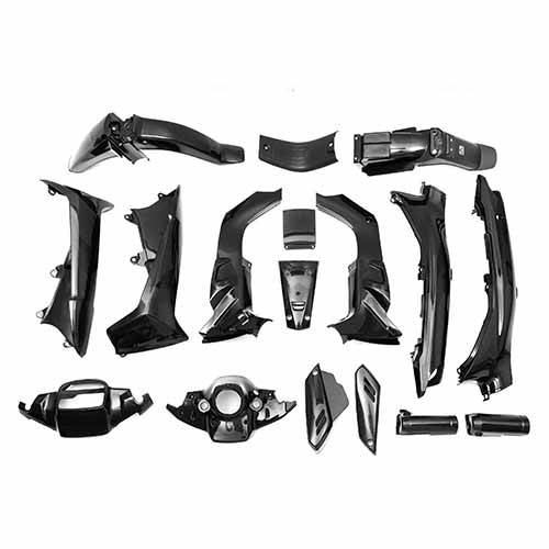 KIT CARENADO YAMAHA CRYPTON 105CC NEGRO 16 PZAS. PLASTICA VC (1104)