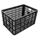 CANASTO PLASTICO 48X34X26  REFORZADO  MULTIUSO NEGRO PLASTICA VC (1109)
