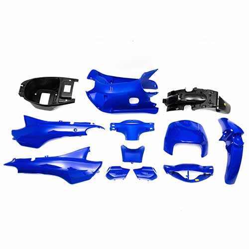 KIT CARENADO SMASH/BIZ/BRAVA NEVADA 110/OTRAS 110 CC AZUL 11 PZAS. PLASTICA VC (1081A)