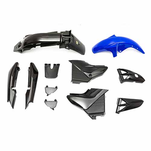 KIT CARENADO YAMAHA YBR 125CC AZUL 11 PZAS. -  PLASTICA VC (1102A)