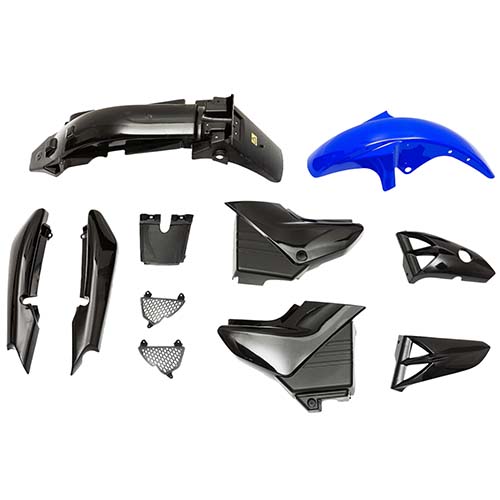 KIT CARENADO YAMAHA YBR 125CC AZUL 11 PZAS. -  PLASTICA VC (1102A)