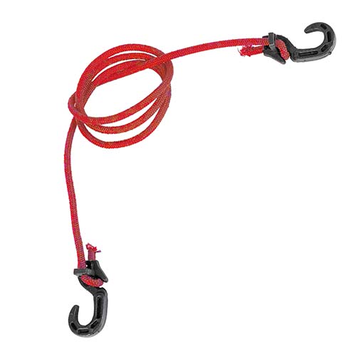 TENSOR ELASTICO /ZUNCHO /LINGA DE 1,50 MTS. ROJO C/GANCHOS PLAST. REG. PLASTICA VC (845)