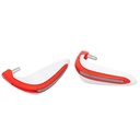 CUBRE MANOS OFF ROAD C/SPOILER ROJO/BLANCO (JGO) PLASTICA VC (1009)