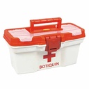 CAJA PRIMEROS AUXILIOS/BOTIQUIN 11" 29,5X20,5X14,5 BLA/RO C/BANDEJA DIVISORA PLASTICA VC (1039)