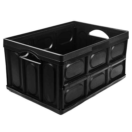 CAJON PLEGABLE MULTIUSO 380X570X280 (60 LTS) NEGRO BORDE NEGRO PLASTICA VC (1082)