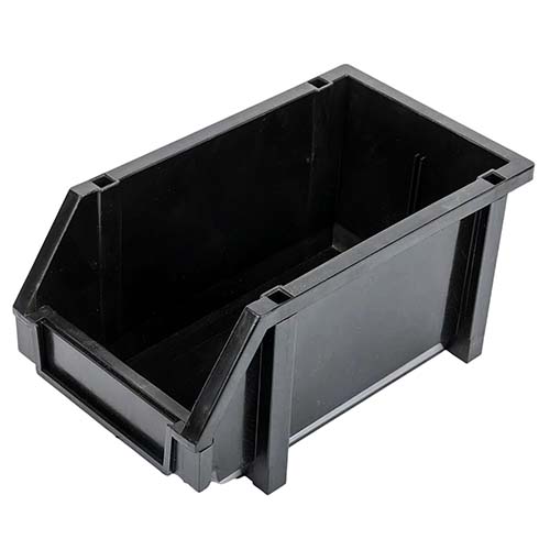 CAJON PLASTICO S 250X145X120MM P/ ARMAR ESTANTERIA NEGRO PLASTICA VC (786)