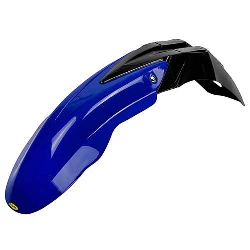 GUARDABARRO DELANTERO CROSS COMPLETO (2 PARTES) COLORES AZUL/NEGRO PLASTICA VC (799A)