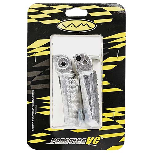 PEDALIN TRASERO RACING TEAM ALUMINIO MACIZO UNI. Ø6 JGO. PLASTICA VC (692)