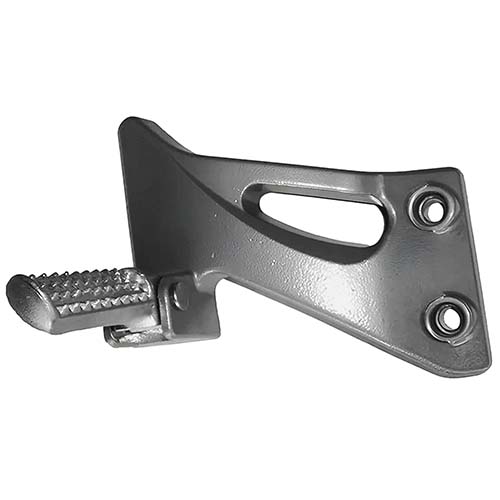 SOPORTE ORIGINAL C/PEDALIN ALUMINIO TRASERO DERECHO ZANELLA RX150 PLASTICA VC (690)