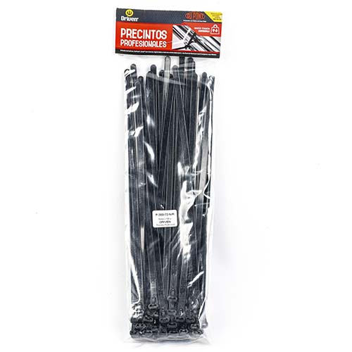 PRECINTO REUTILIZABLE BOLSA X 50 UN. 300MMX7,2MM (P-300-72-N/R) DISCONTINUADO