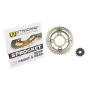 CORONA Y PIÑON HONDA CG TITAN 2000/04 (44/14) DORADA STD