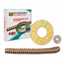 KIT TRANSMISION HONDA C100 BIZ 428H-108L C/CAD. DOR. STD