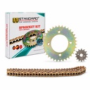 KIT TRANSMISION HONDA C125 BIZ 428H-106L C/CAD. DOR. STD