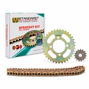 KIT TRANSMISION GUERRERO TRIP 110 (35/15) (PASO 420) C/CAD. DOR. STD