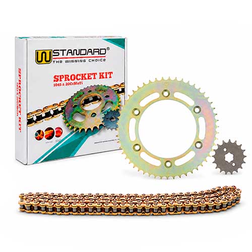 KIT TRANSMISION HONDA NXR 125 BROS / XR125L 428H-132L C/CAD. DOR. STD