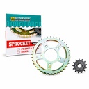CORONA Y PIÑON HONDA CBX250 TWISTER (37/13) DORADA STD