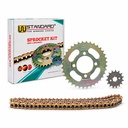 KIT TRANSMISION GILERA SMASH / HONDA WAVE (36/14) 428H-108L C/CAD. DOR. STD
