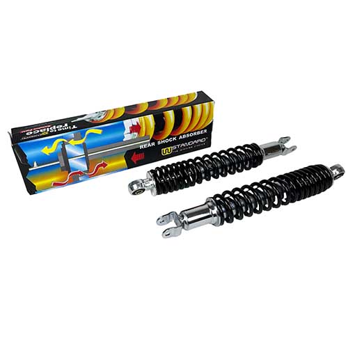 AMORTIGUADOR MOTOMEL VX125/150 NEGRO (JGO) STD