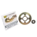 CORONA Y PIÑON MOTOMEL SKUA 200/250/TRIAX 150/DAKAR 200 (50x17) DORADA STD