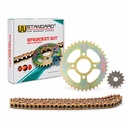 KIT TRANSMISION BAJAJ ROUSER 200 (39/14) 520H-104L C/CAD. DOR STD