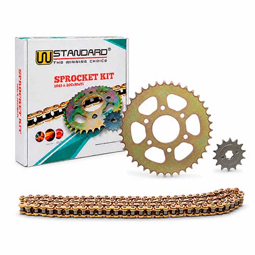 KIT TRANSMISION BAJAJ ROUSER NS200 (6 AGU.) (39/14) 520H-108L C/CAD. DOR. STD