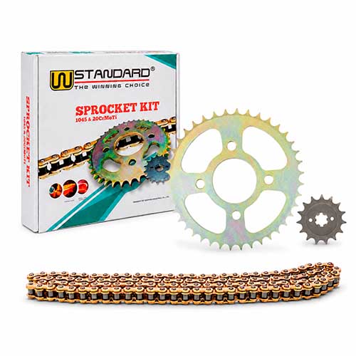 KIT TRANSMISION BAJAJ ROUSER 135 (43/15) 428H-130L C/CAD. DOR STD