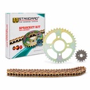 KIT TRANSMISION BAJAJ ROUSER 135 (43/15) 428H-130L C/CAD. DOR STD
